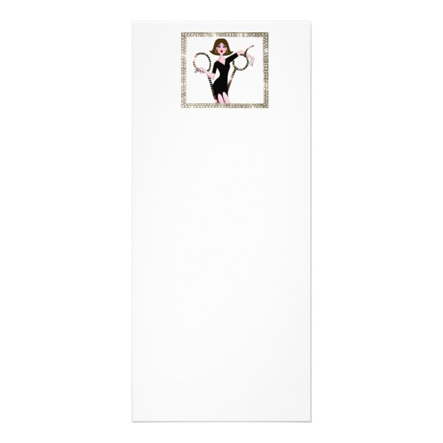 Hair Stylist Diva Rack Cards Werbekarte (Vorne)