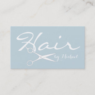 Hair Stylist Elegant Columbia Blue Background #2 Visitenkarte
