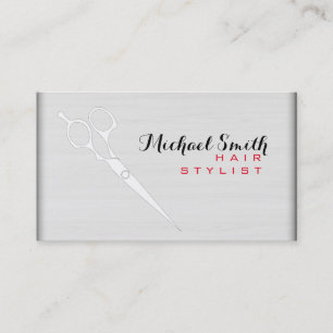 Hair Stylist Elegant Modernes Weißes Holz #6 Visitenkarte
