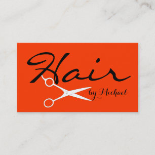 Hair Stylist Elegante Coquelicot Hintergrund Visitenkarte
