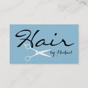 Hair Stylist Elegante Dark Sky Blue Hintergrund Visitenkarte