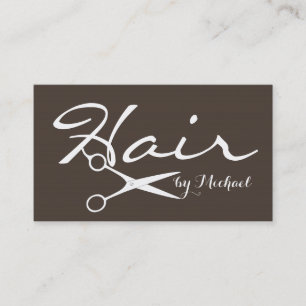 Hair Stylist Elegante Dark Taupe Hintergrund Visitenkarte