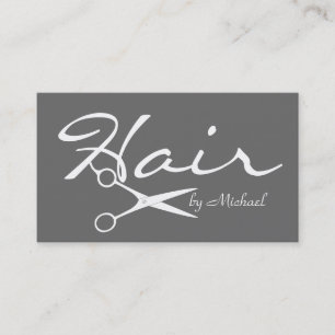 Hair Stylist Elegante Grau Hintergrund Visitenkarte