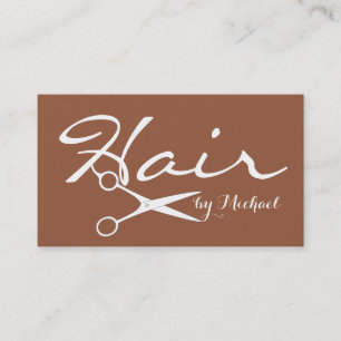 Hair Stylist Elegante Kokosnuss Hintergrund #2 Visitenkarte