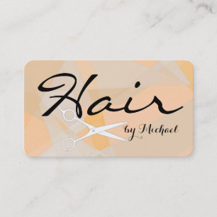 Hair Stylist Elegante Mosaik Abstrakter Hintergrun Visitenkarte