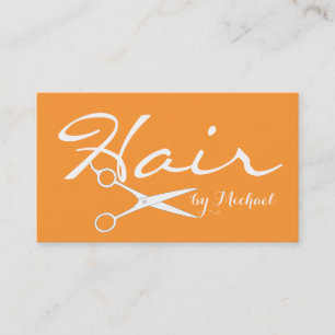 Hair Stylist Elegante Tiefe Safran Hintergrund Visitenkarte