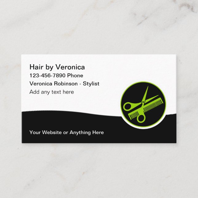 Hair Stylist Ernennung Business Cards Neues Design Visitenkarte (Vorderseite)