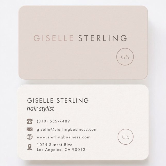 Hair Stylist Feminine Professional Visitenkarte (Von Creator hochgeladen)