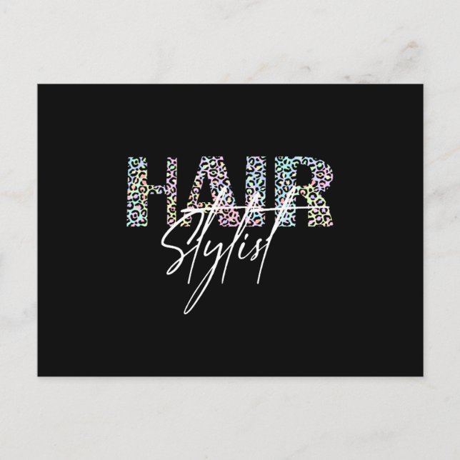 Hair Stylist Friseur Leo Druckfarben Postkarte (Vorderseite)