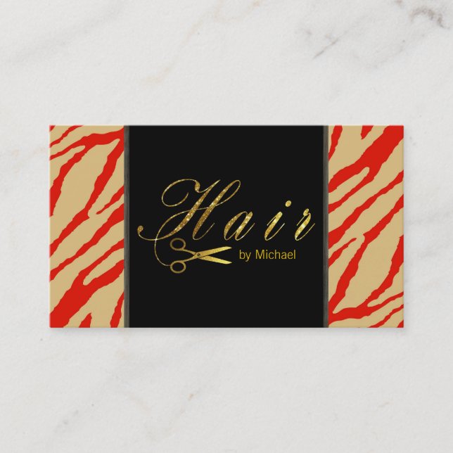 Hair Stylist Gold Scissors Script Termin #10 (Vorderseite)