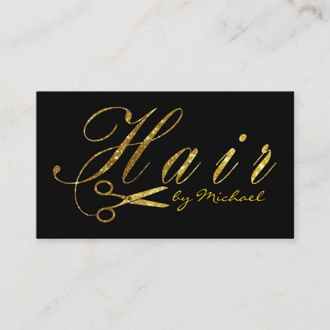 Hair Stylist Gold Scissors Script Termin #11 (Vorderseite)