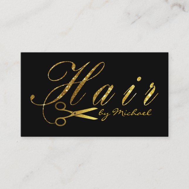 Hair Stylist Gold Scissors Script Termin #16 (Vorderseite)
