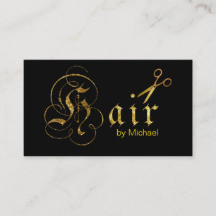 Hair Stylist Gold Scissors Script Termin #8