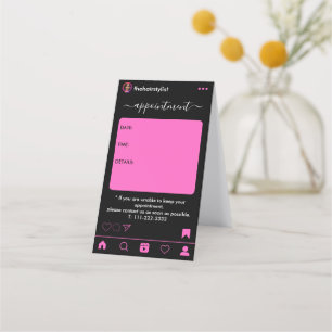 Hair Stylist Instagram Trendy Einziges Chic QR Ros Terminkarte