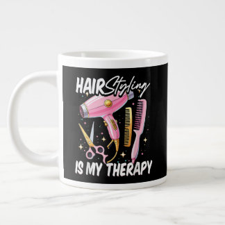 Hair stylist Is My Therapy Jumbo-Tasse