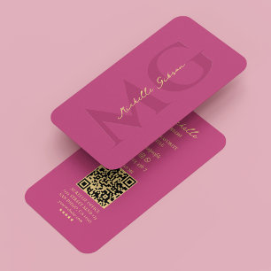 Hair Stylist Lashes Makeup Artist Pink Modern Visitenkarte