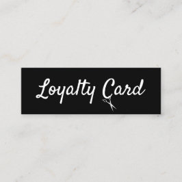 Hair Stylist Loyalty Punch Card Mini Visitenkarte