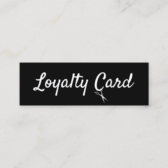 Hair Stylist Loyalty Punch Card Mini Visitenkarte (Vorderseite)