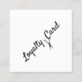 Hair Stylist Loyalty Punch Card Quadratische Visitenkarte