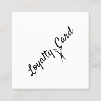 Hair Stylist Loyalty Punch Card Quadratische Visitenkarte