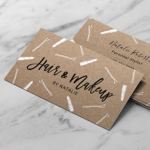 Hair Stylist & Makeup Artist Beauty Salon Kraft Visitenkarte