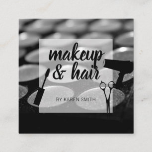 Hair Stylist Makeup Artist Quadratische Visitenkarte