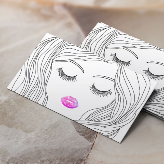 Hair Stylist Makeup Artist Stilvolle Handgemälde G Visitenkarte (Von Creator hochgeladen)