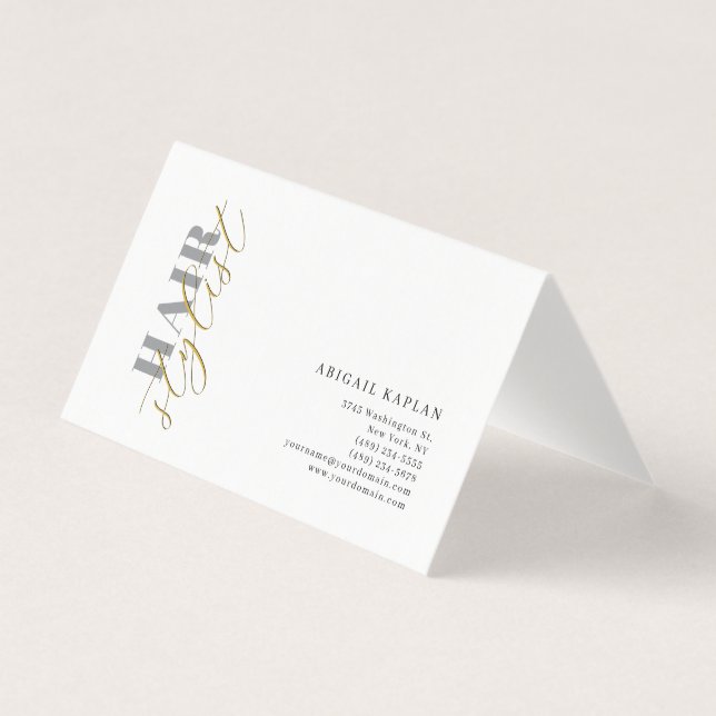 Hair Stylist Modern Minimalist Plain Profile Visitenkarten (Vorderseite)
