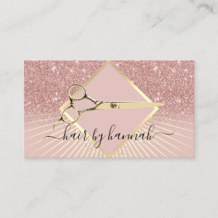 Hair Stylist Moderne Rose Gold Glitzer Ombre Salon Visitenkarte