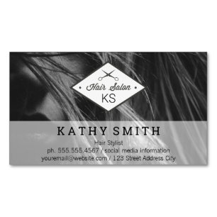 Hair Stylist Moderner Stylist Magnetische Visitenkarte
