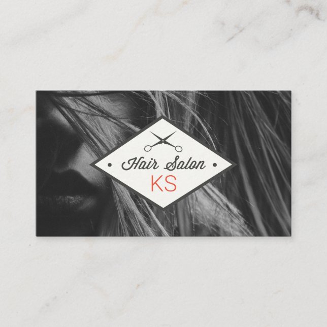 Hair Stylist | Moderner Stylist Visitenkarte (Vorderseite)