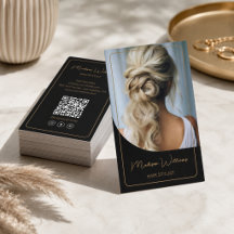 Hair Stylist Modernes Schwarz und Gold