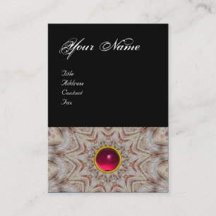 HAIR-STYLIST-Monogramm, rote, rosa Ruby, schwarz Visitenkarte