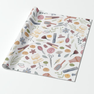 Hair Stylist | Muster | Wasserfarbe Geschenkpapier