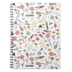 Hair Stylist   Muster   Wasserfarbe Notizblock