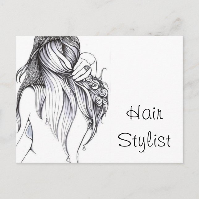 Hair Stylist Postkarte (Vorderseite)