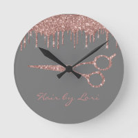 Hair Stylist Rose Gold Tropfen Glitzer Scheren