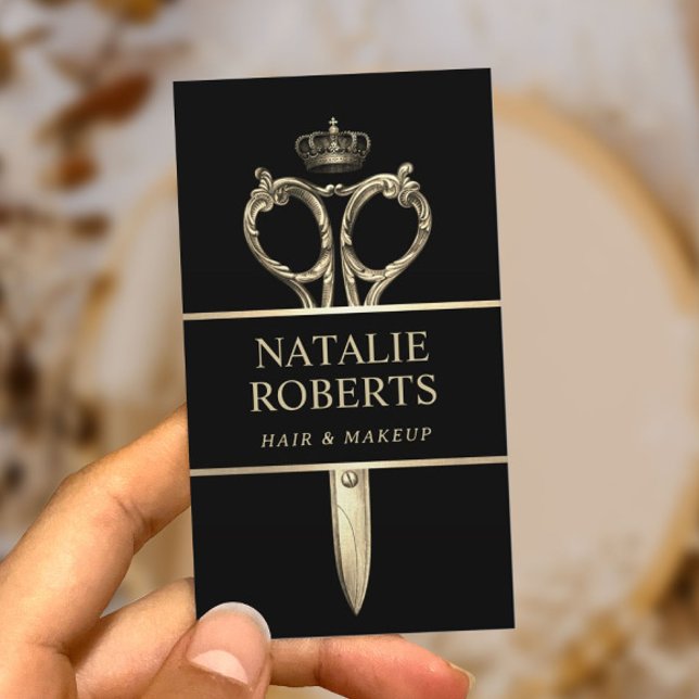 Hair Stylist Royal Gold Schissy Schönheitssalon Sc Terminkarte (Von Creator hochgeladen)