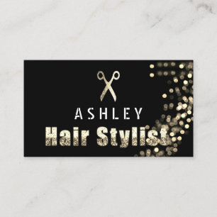 Hair Stylist Salon Black Gold Karte