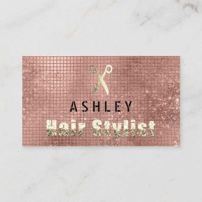 Hair Stylist Salon Black VIP Gold Karte (Vorderseite)