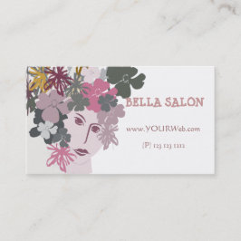 Hair Stylist Salon Blooming Goddess Headpiece Terminkarte