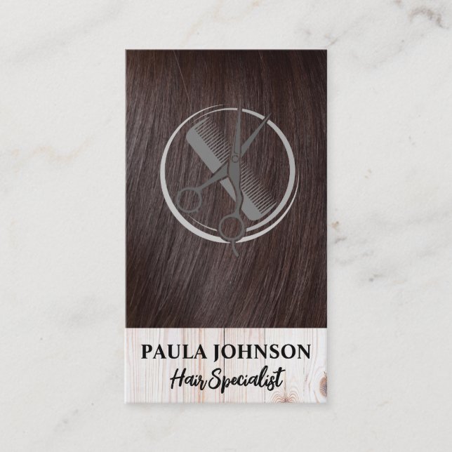Hair Stylist | Salon-Logo Visitenkarte (Vorderseite)