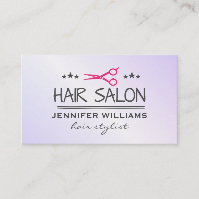 Hair Stylist Salon Shears Visitenkarte (Vorderseite)