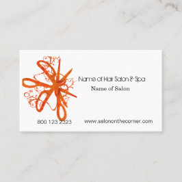 Hair Stylist Salon Spa Blossom Swirl Scissors Terminkarte