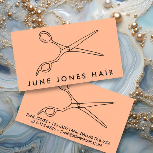 Hair Stylist Scissors Chic Zeichnend Barber CUSTOM Visitenkarte