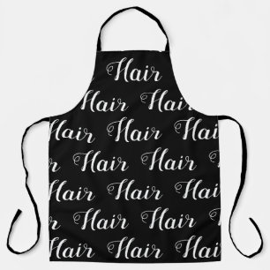 Hair Stylist Script Schwarz-Weiß-Muster  Schürze