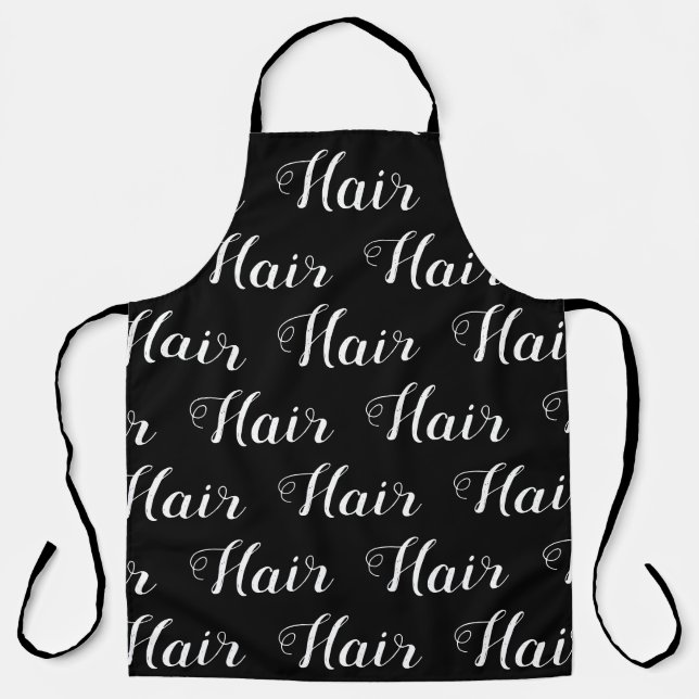 Hair Stylist Script Schwarz-Weiß-Muster  Schürze (Vorderseite)
