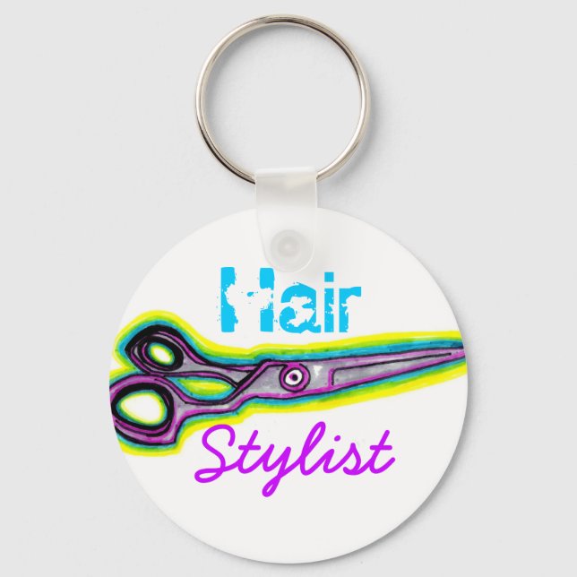 Hair Stylist Shears Schlüsselanhänger (Vorderseite)