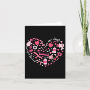 Hair Stylist Valentinstag Herz Friseur Cosm Karte