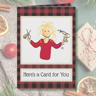 Hair Stylist Vielen Dank an den Kunden Weihnachten Karte